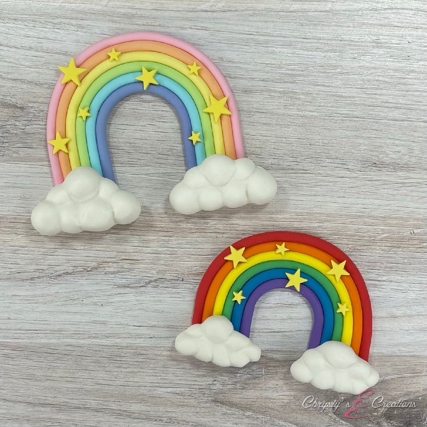 Rainbow, Stars, & Clouds