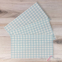 Gingham Cake Wrap - Light Blue