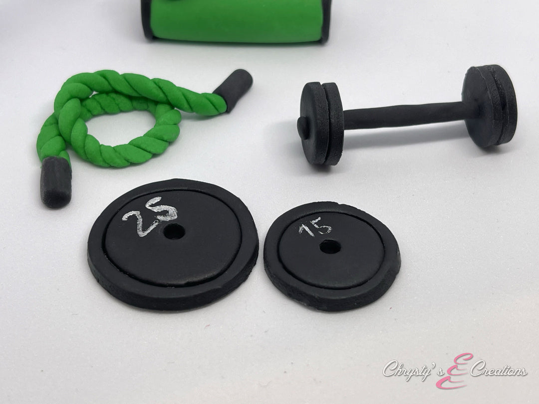 Gym Equipment Cake Toppers