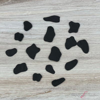 24 Cow Spots | Black - Cake Toppers