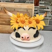 12 X-Large Cow Spots | Black - Cake Toppers