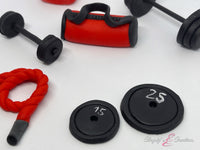 Gym Equipment Cake Toppers