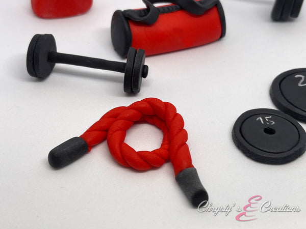 Gym Equipment Cake Toppers