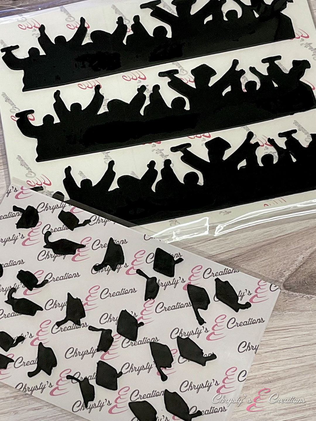 Graduation Silhouette Cake Wrap