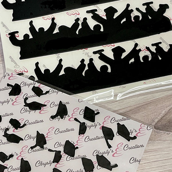 Graduation Silhouette Cake Wrap