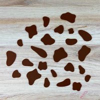 24 Cow Spots | Brown - Cake Toppers