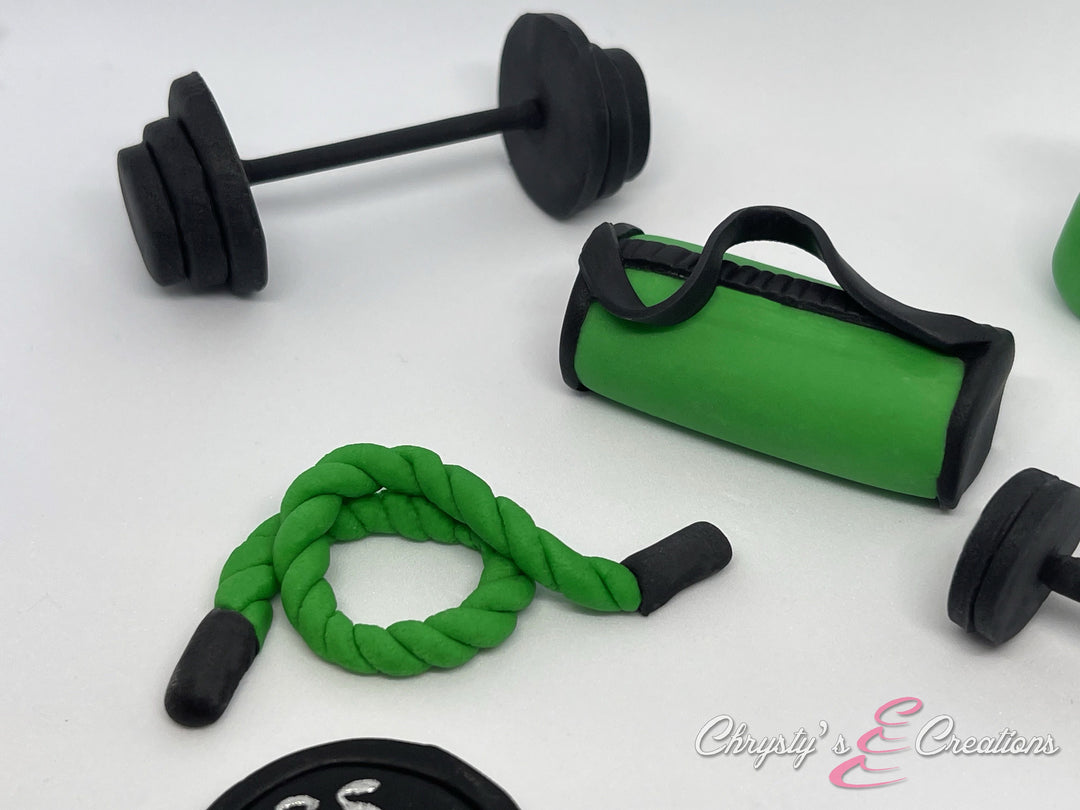 Gym Equipment Cake Toppers