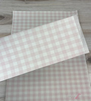 Gingham Cake Wrap - Light Pink