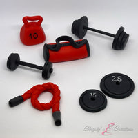 Gym Equipment Cake Toppers