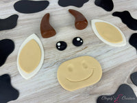 Cow Face Fondant Topper Set – Build-Your-Own Design!