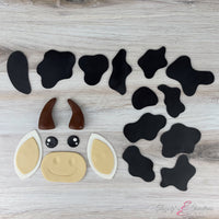 Cow Face Fondant Topper Set – Build-Your-Own Design!