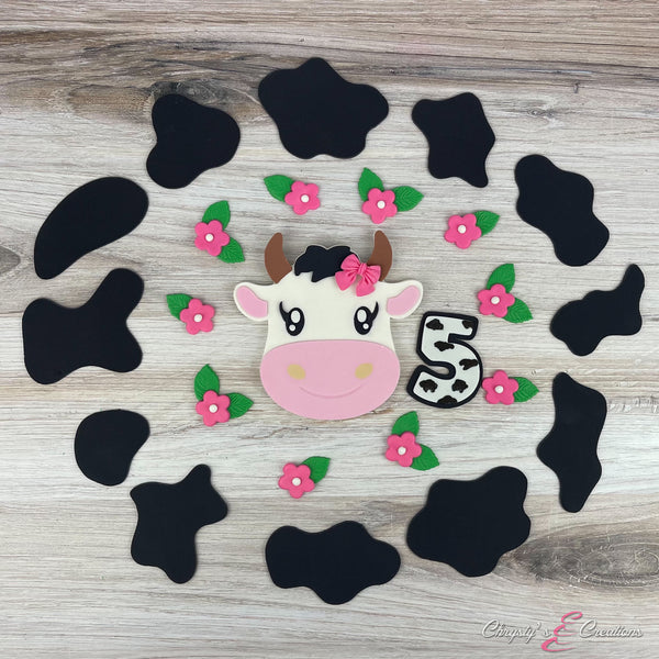 Cow Girl - Fondant Toppers