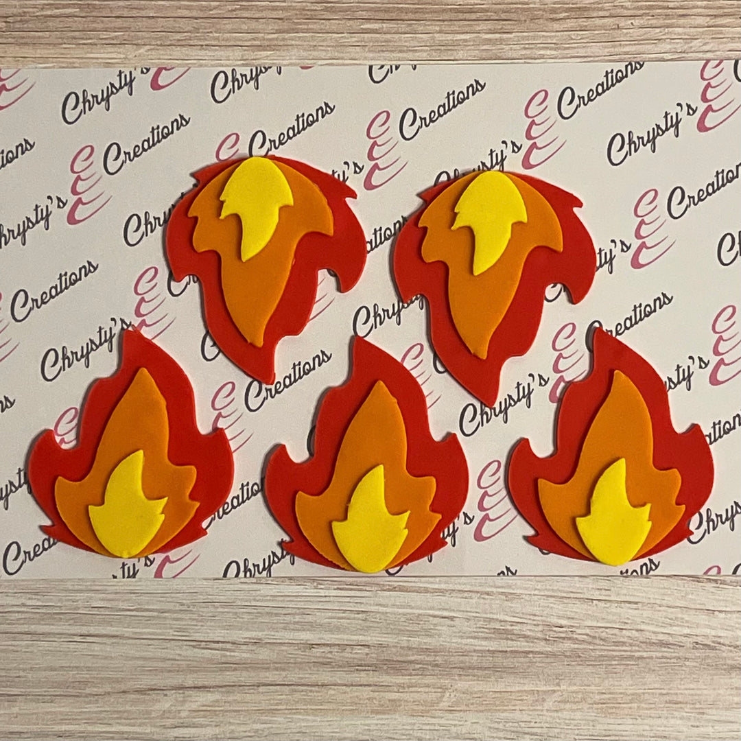 5 Large - Fondant Flames