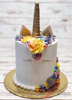 Gold Unicorn Cake Topper Set