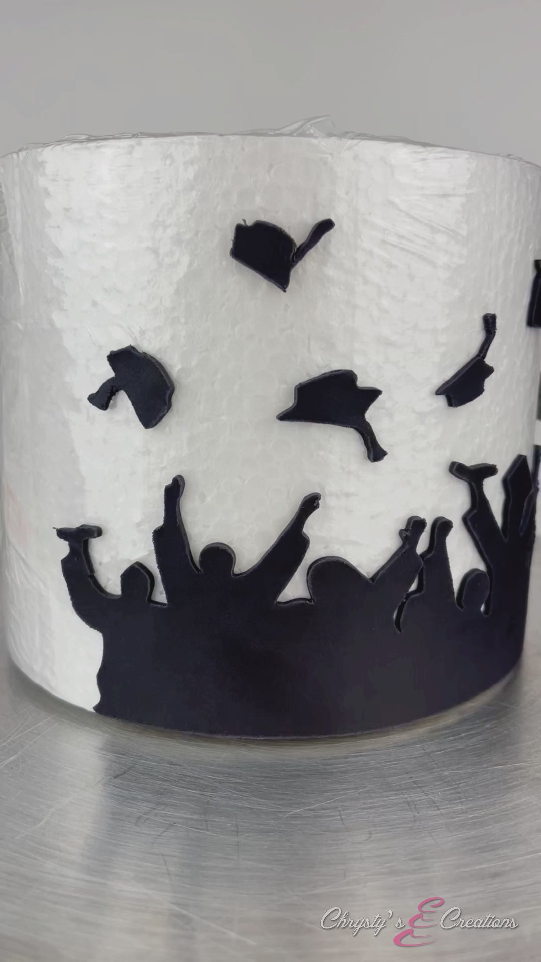 Graduation Silhouette Cake Wrap