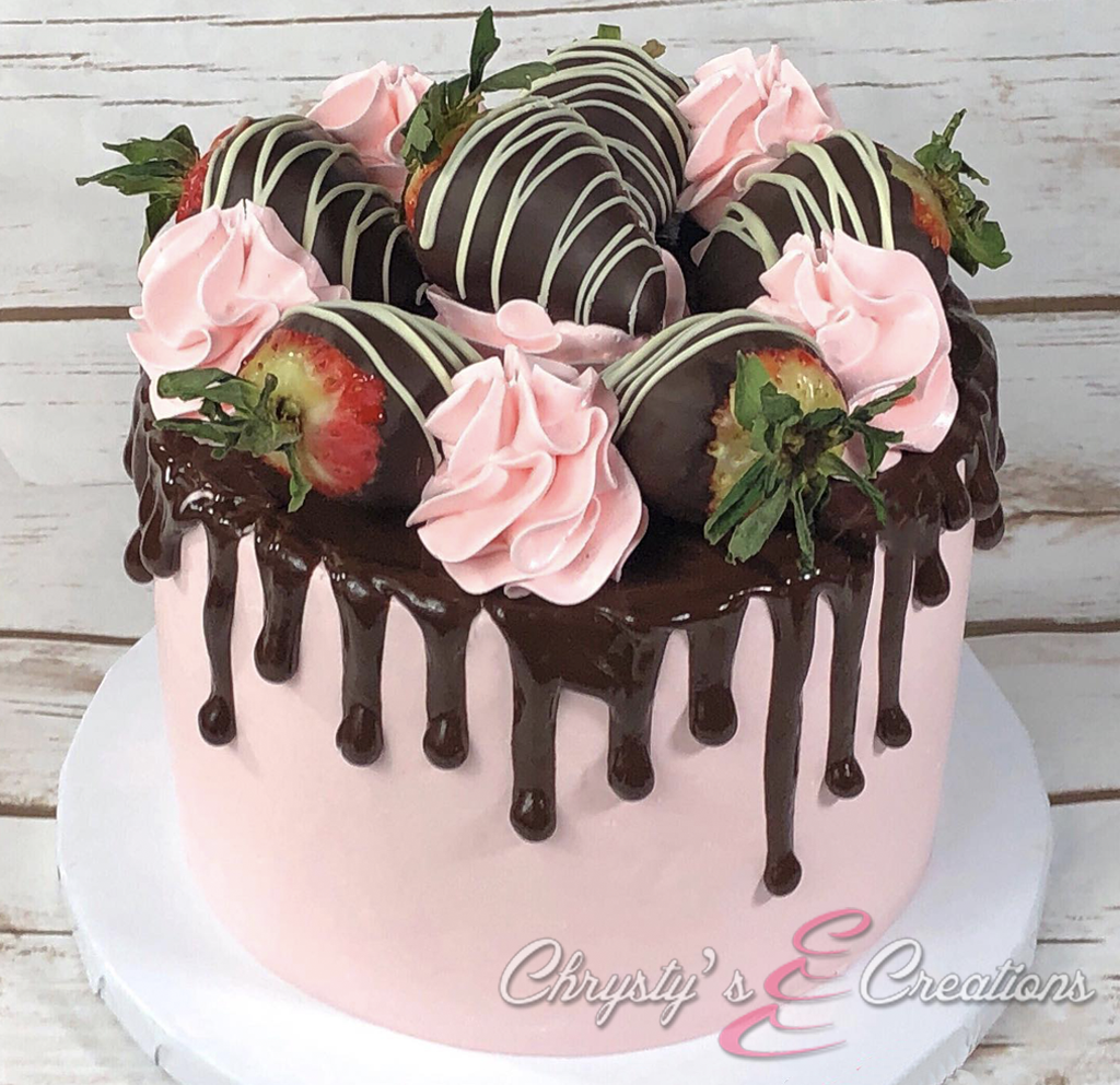 Chocolate Dipped Strawberry Cake